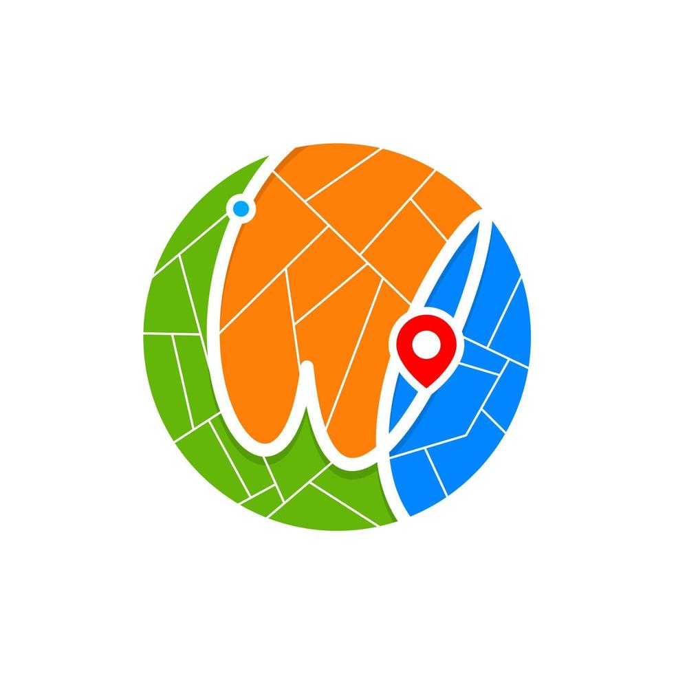 Initial W Travel Route vector
