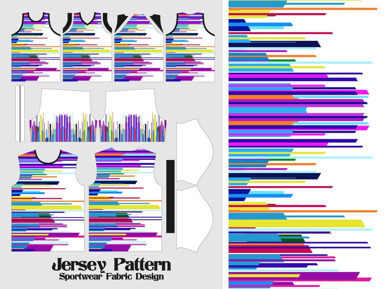 patrón de impresión de jersey 2 textiles de sublimación para camisetas, fútbol, fútbol, e-sport, diseño de uniformes deportivos vector