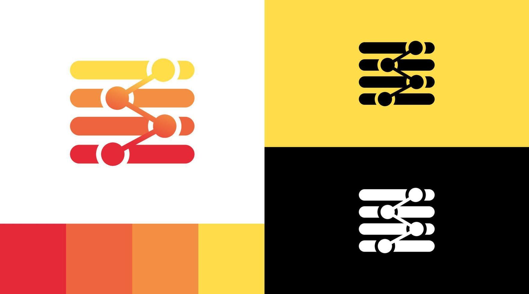 Statistic Bar Logo Design Concept vector