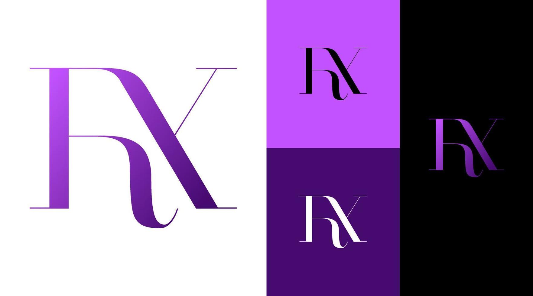 RX Monogram Jewelry Shop Logo Design Concept vector