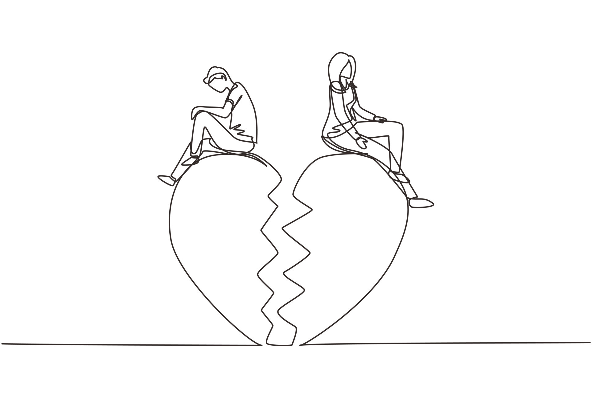 Man and woman illustration Breakup Drawing Significant other couple Anime break  up love child couple png  PNGWing