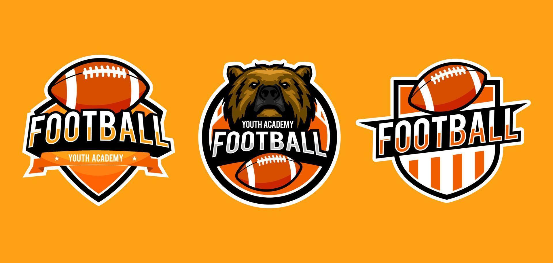 american football logo design vector