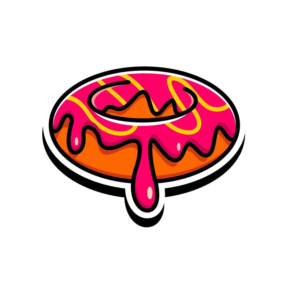 vector de pastel de donas