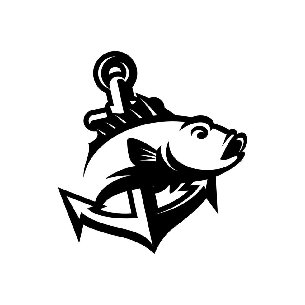 FISH AND ANCHOR vector