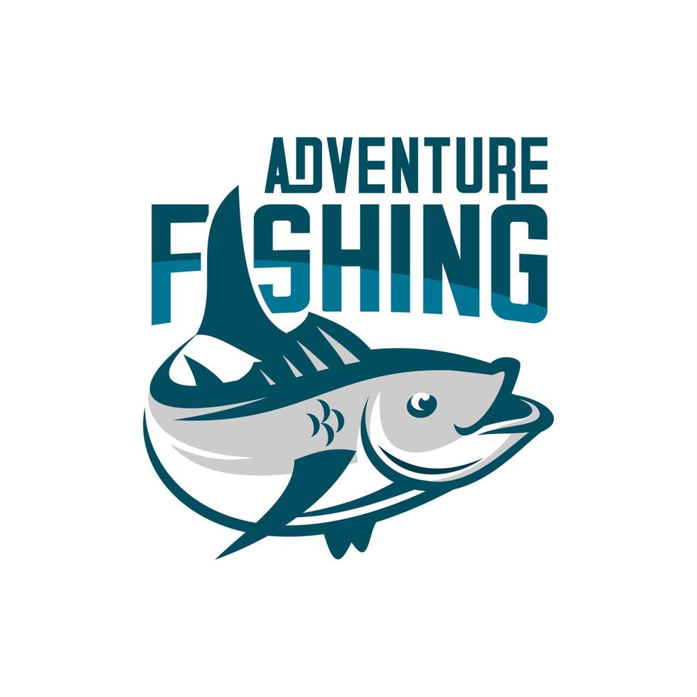 logotipo de aventura de pesca vector