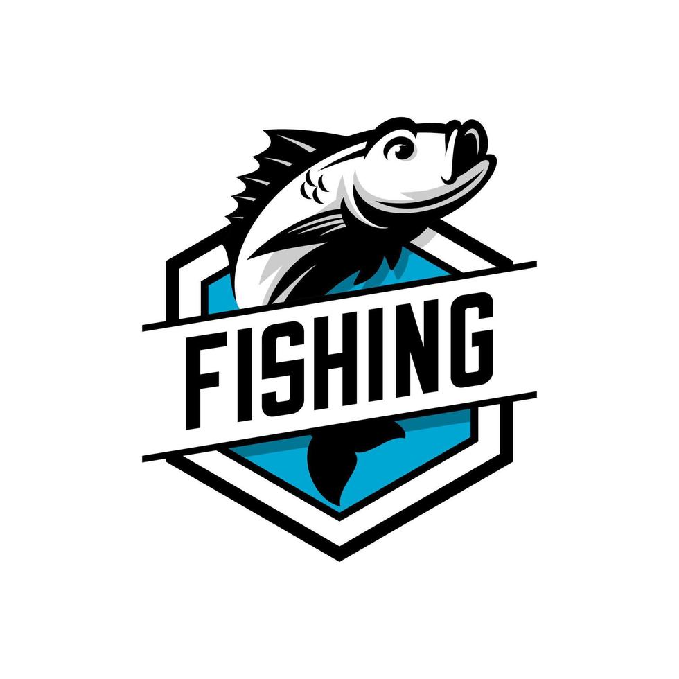 logotipo del club de pesca vector