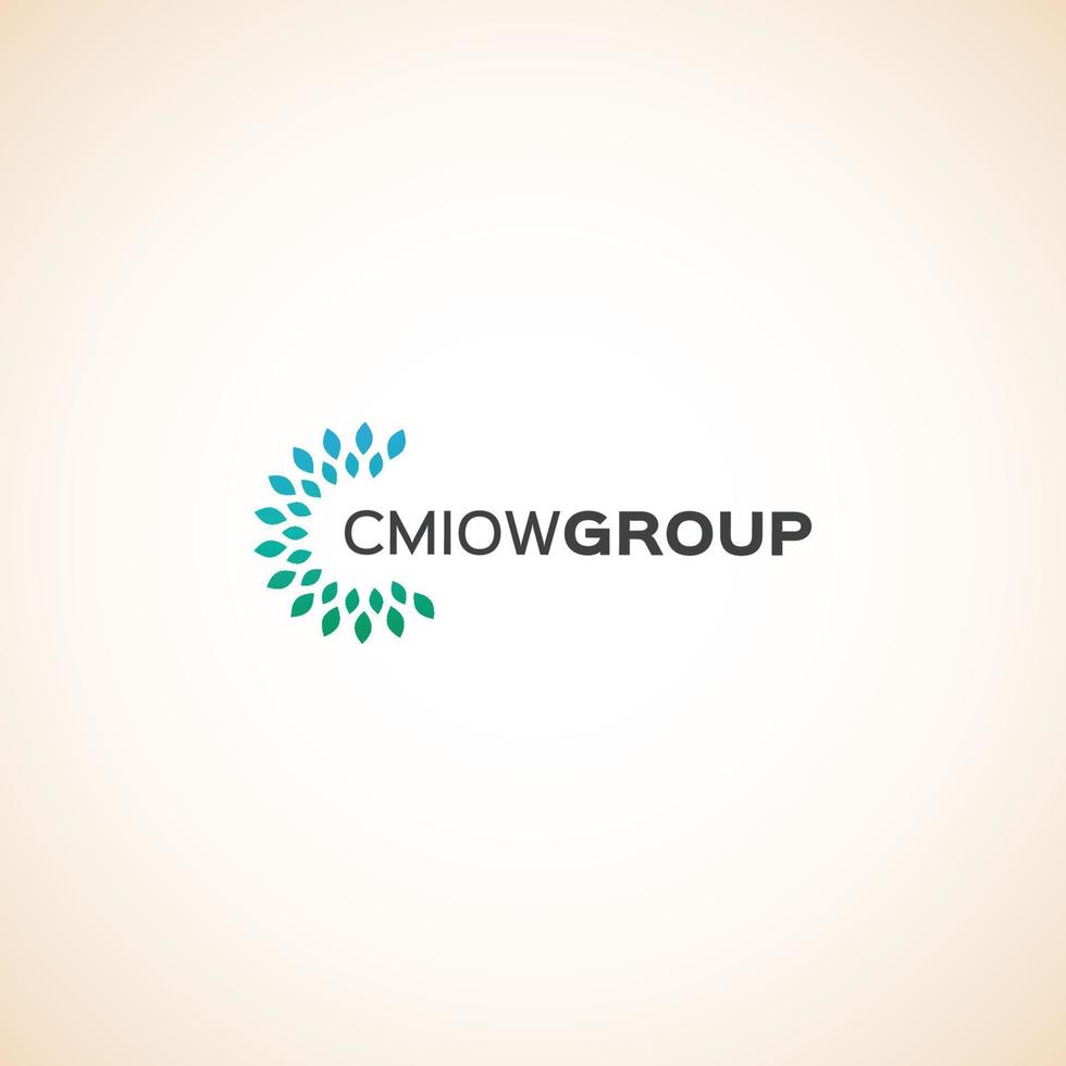 descarga gratuita de plantilla de logotipo de grupo cmiow vector