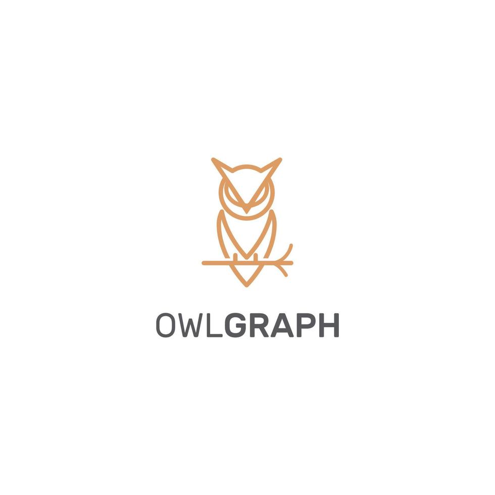 Owl Graph Logo Template free download vector