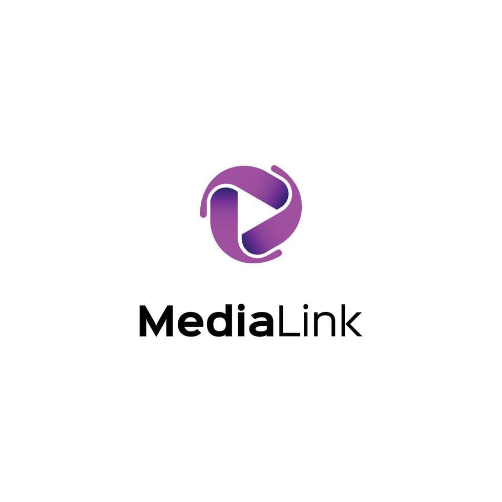 Media Link Logo Template free download vector