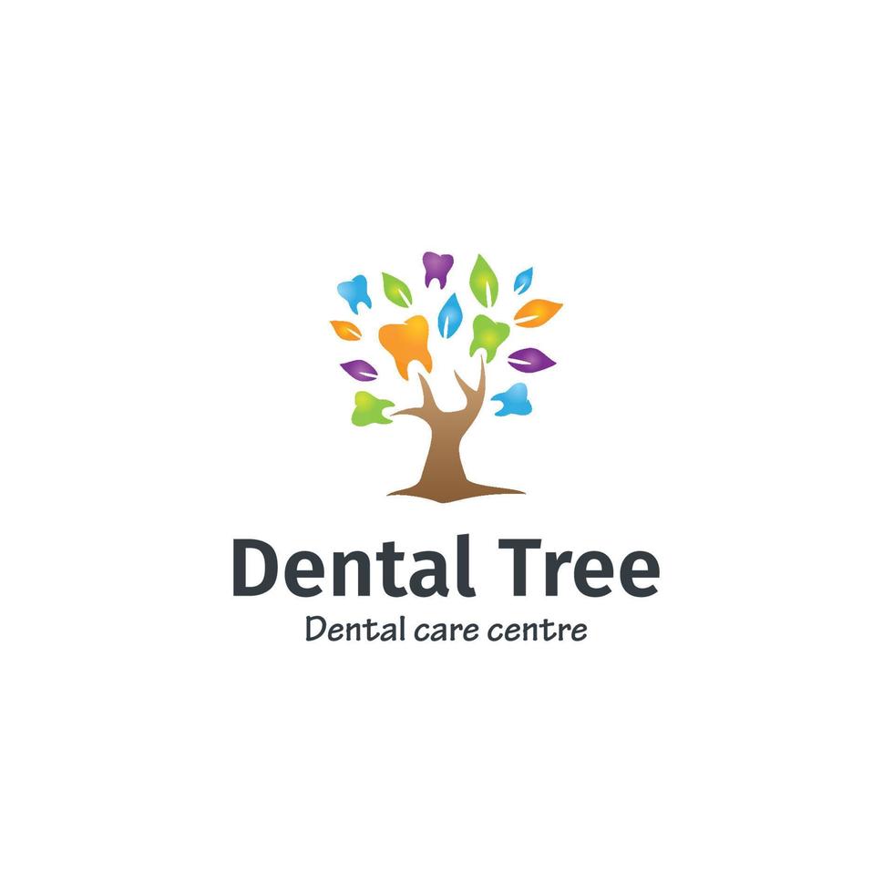 descarga gratuita de plantilla de logotipo de árbol dental vector