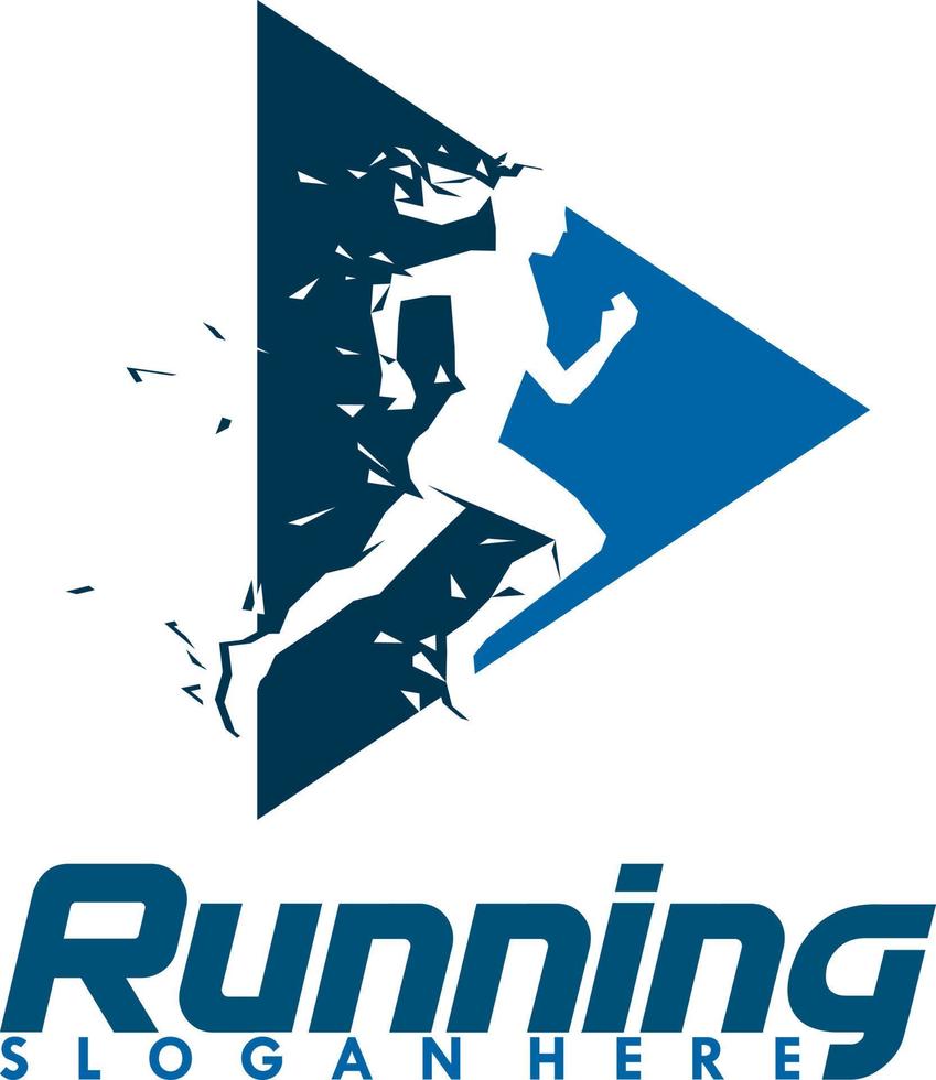 Running silhouette Logo Designs, Marathon logo template, running club or sports club vector