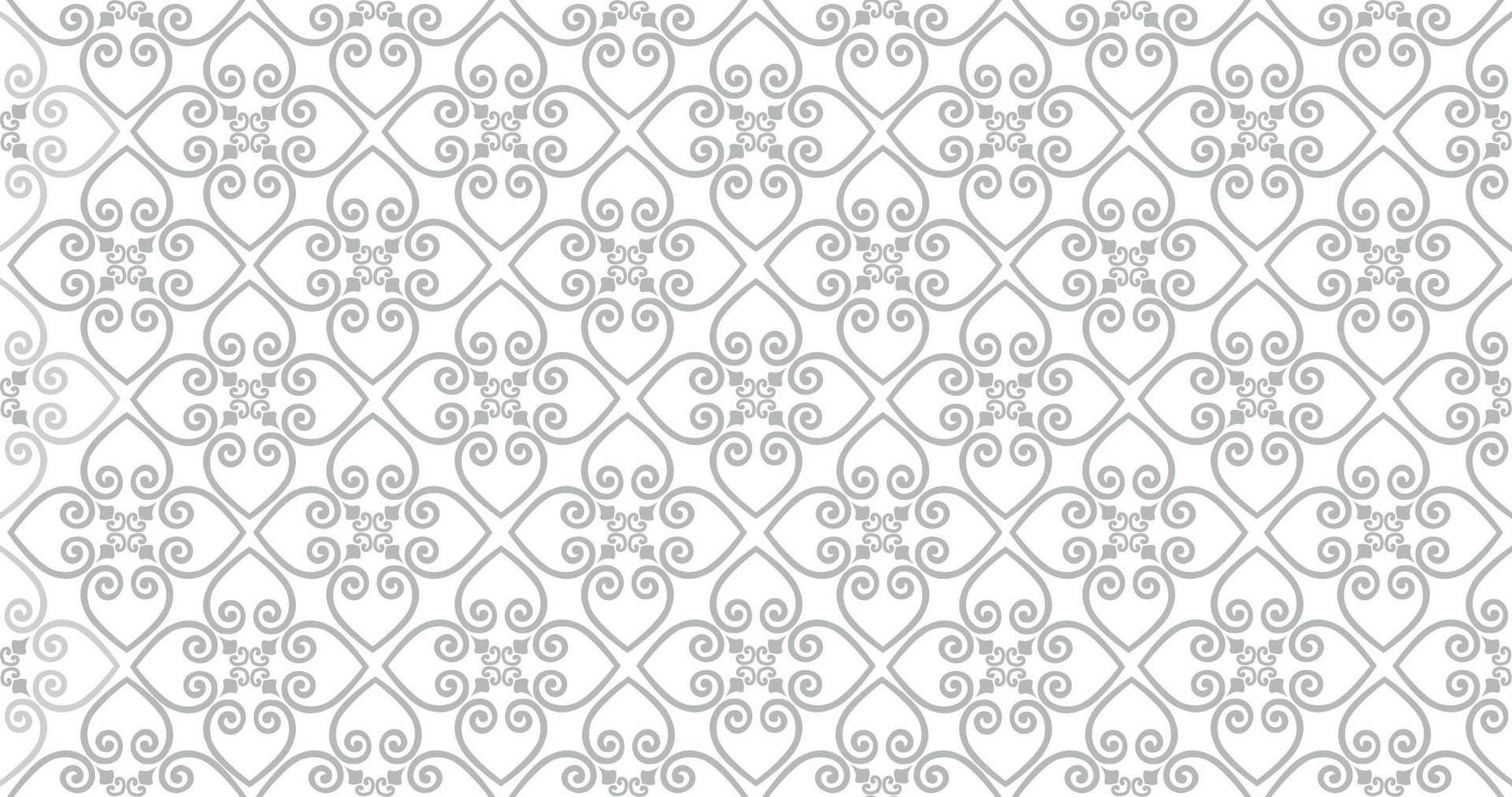 Abstract seamless pattern. Arabic line ornament with geometric shapes. Linear floral ornamental texture. Artistic backdrop in arab orient textile style. vector