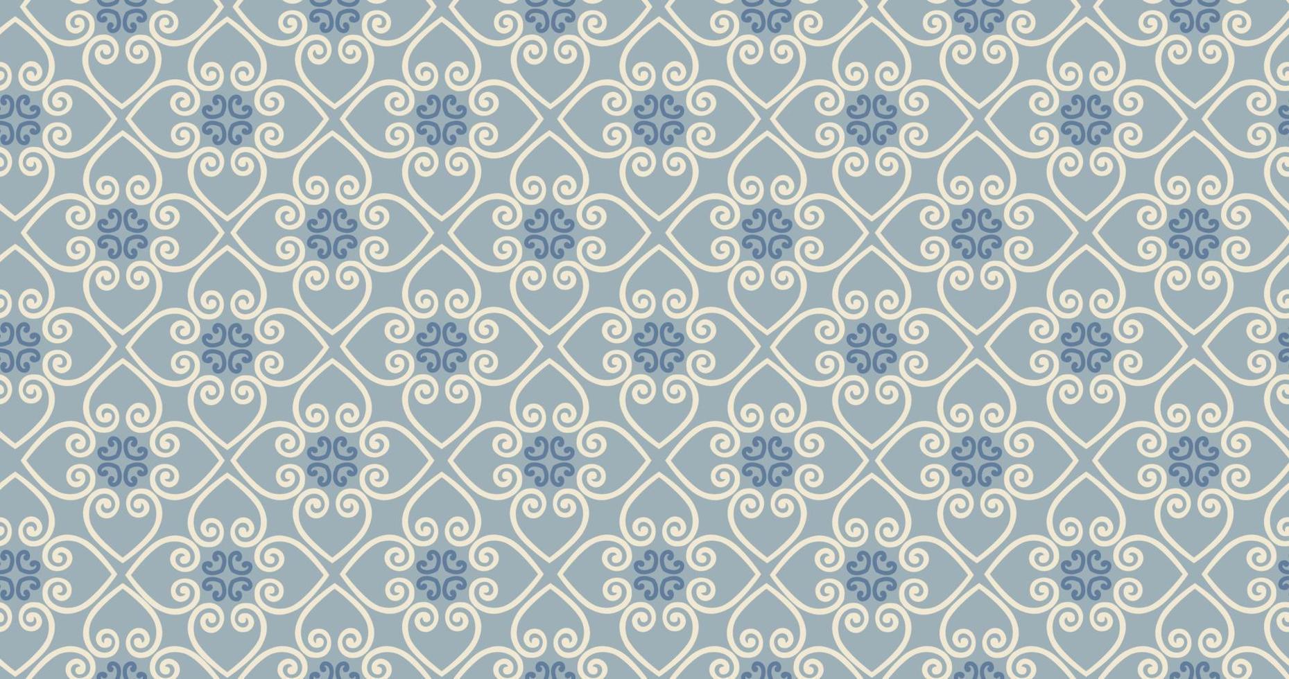Abstract seamless pattern. Arabic line ornament with geometric shapes. Linear floral ornamental texture. Artistic backdrop in arab orient textile style. vector