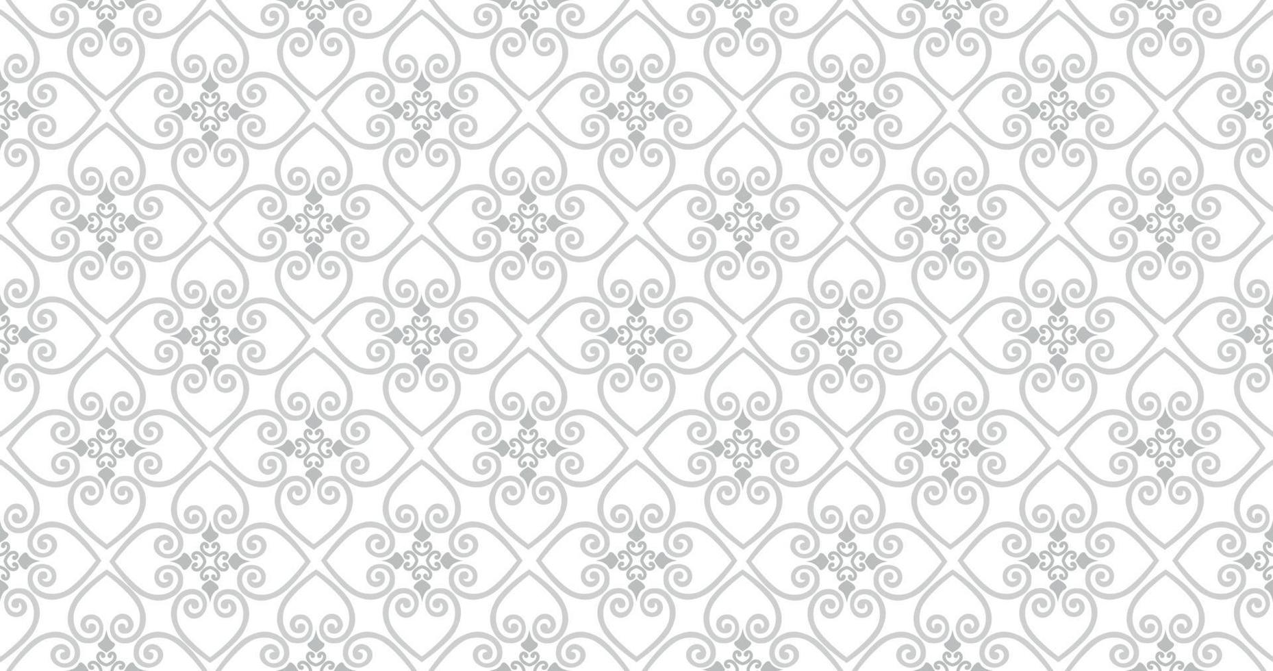 Abstract seamless pattern. Arabic line ornament with geometric shapes. Linear floral ornamental texture. Artistic backdrop in arab orient textile style. vector
