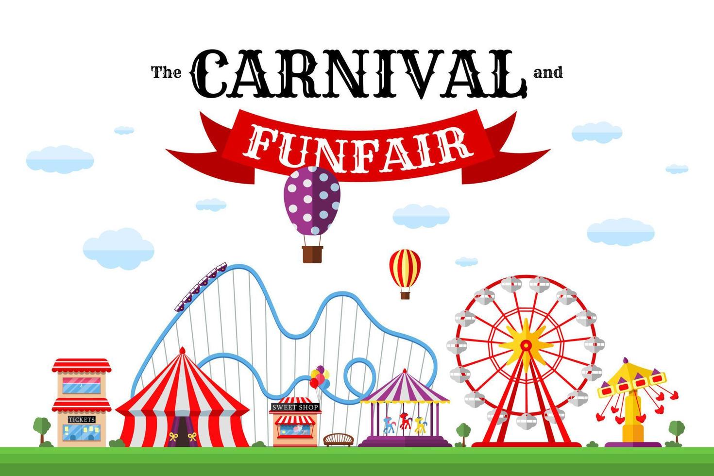 carnival-funfair-banner-amusement-park-with-circus-carousels-roller