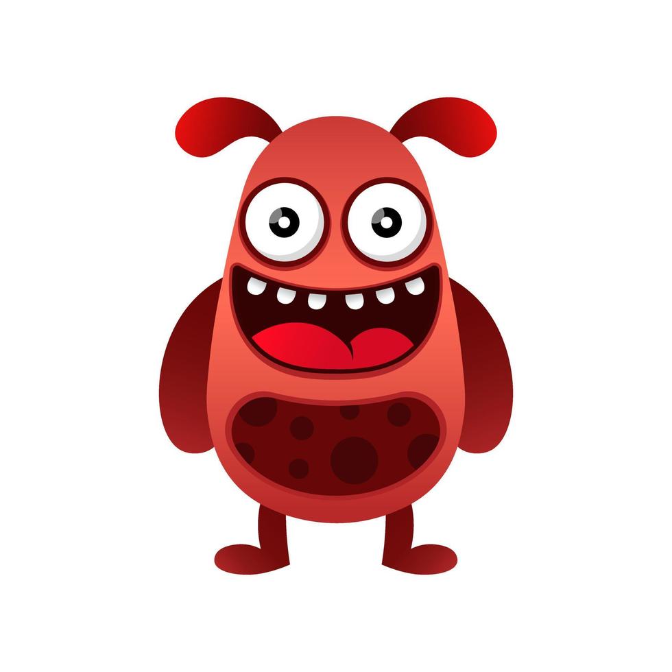 cute vector cartoon monsters. Design for print, decoration, t-shirt, illustration, or sticker mascot kawaii