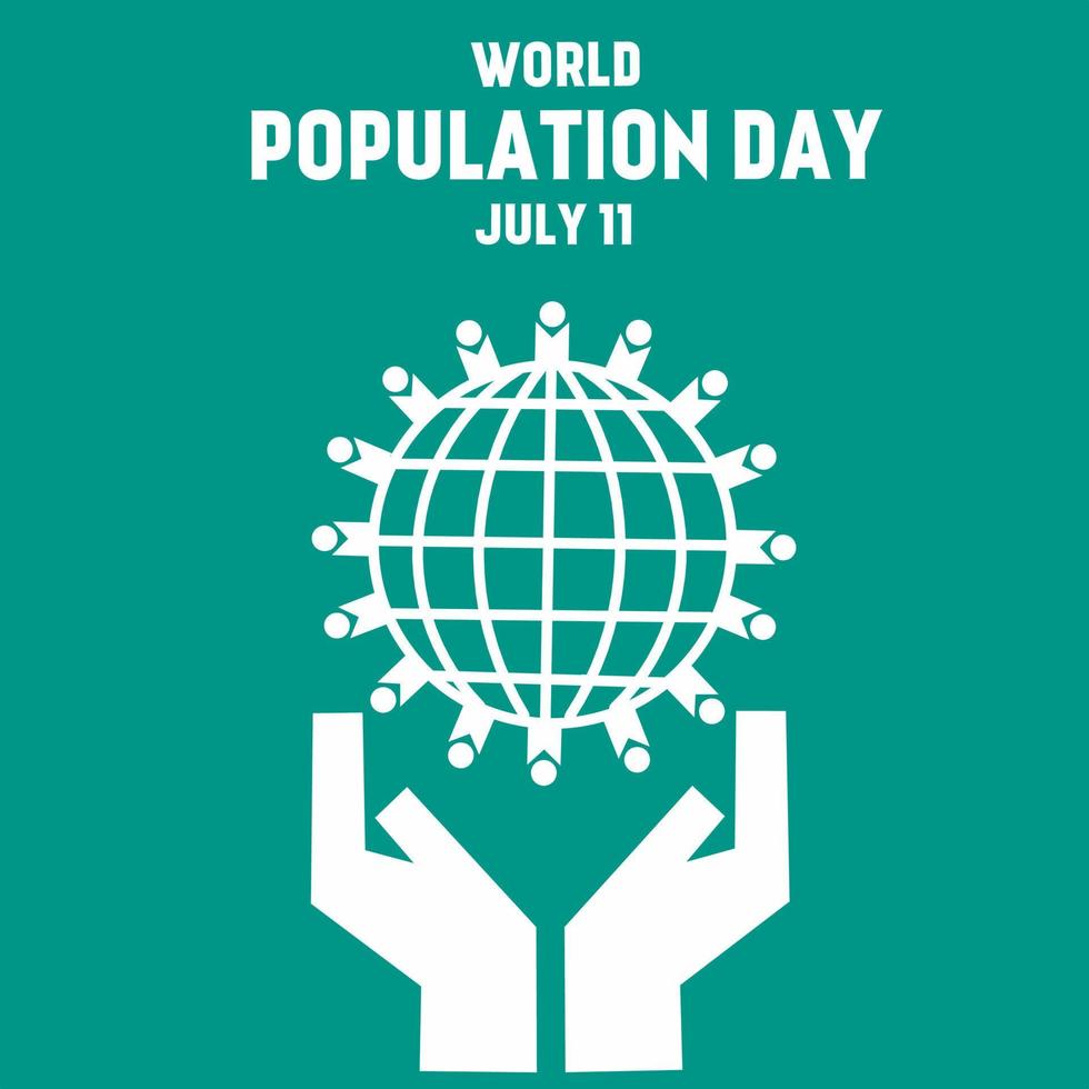 Illustration of World Population day Greeting-11 july vector