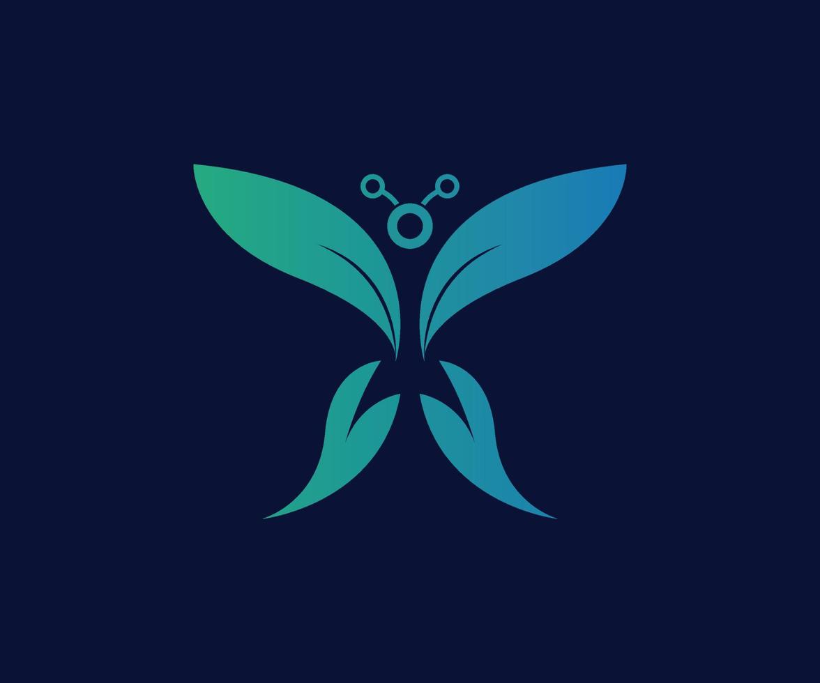 diseño de logotipo de mariposa vector