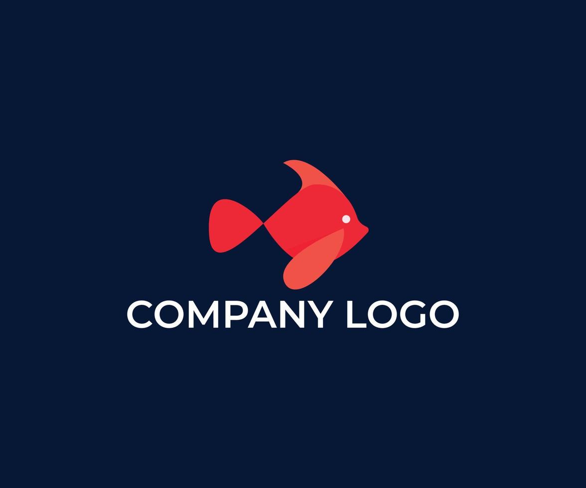 Fish Modern Logo Design vector