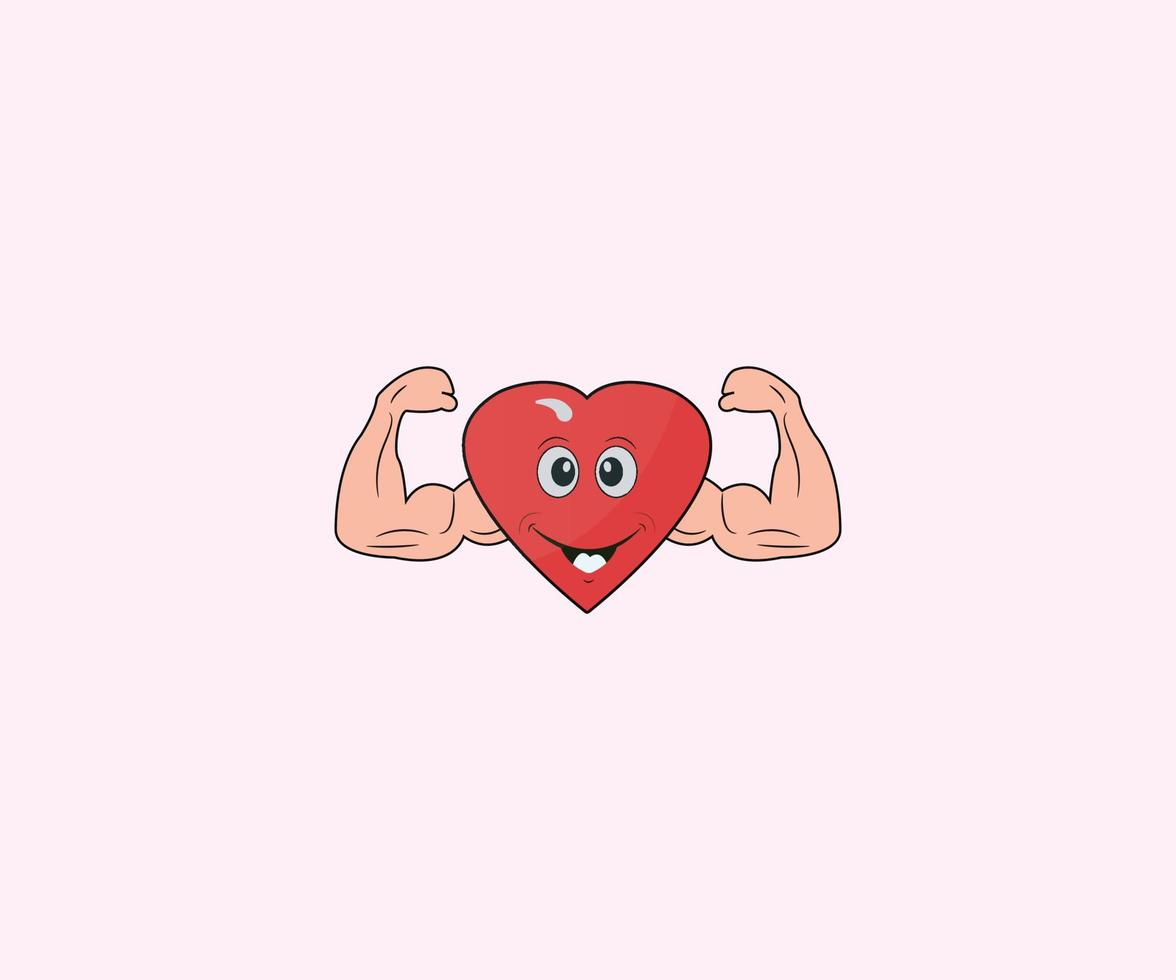 Heart love logo design vector
