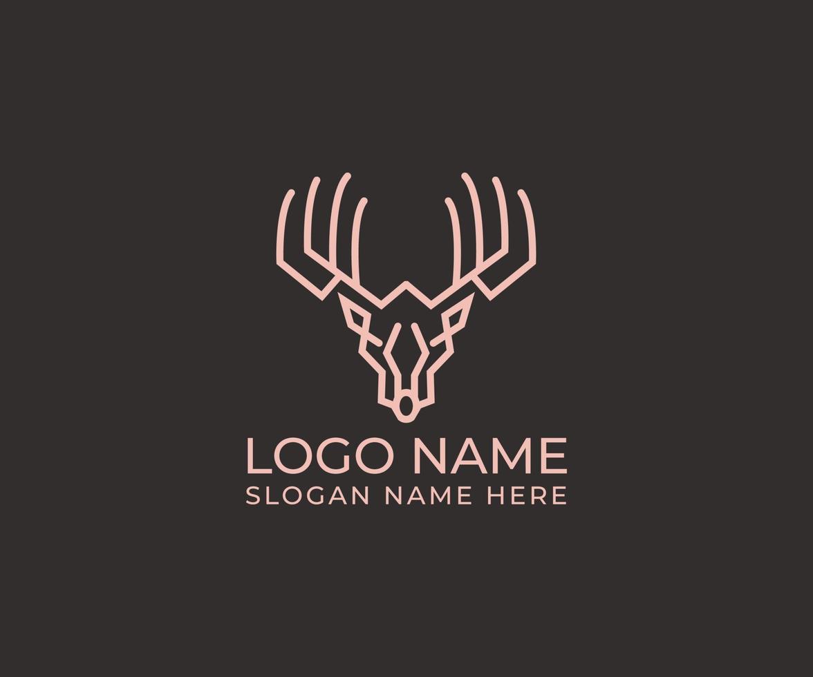 diseño de logotipo de ciervo vector