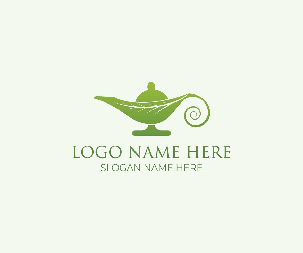 Aladdin Lamp Nature  logo vector