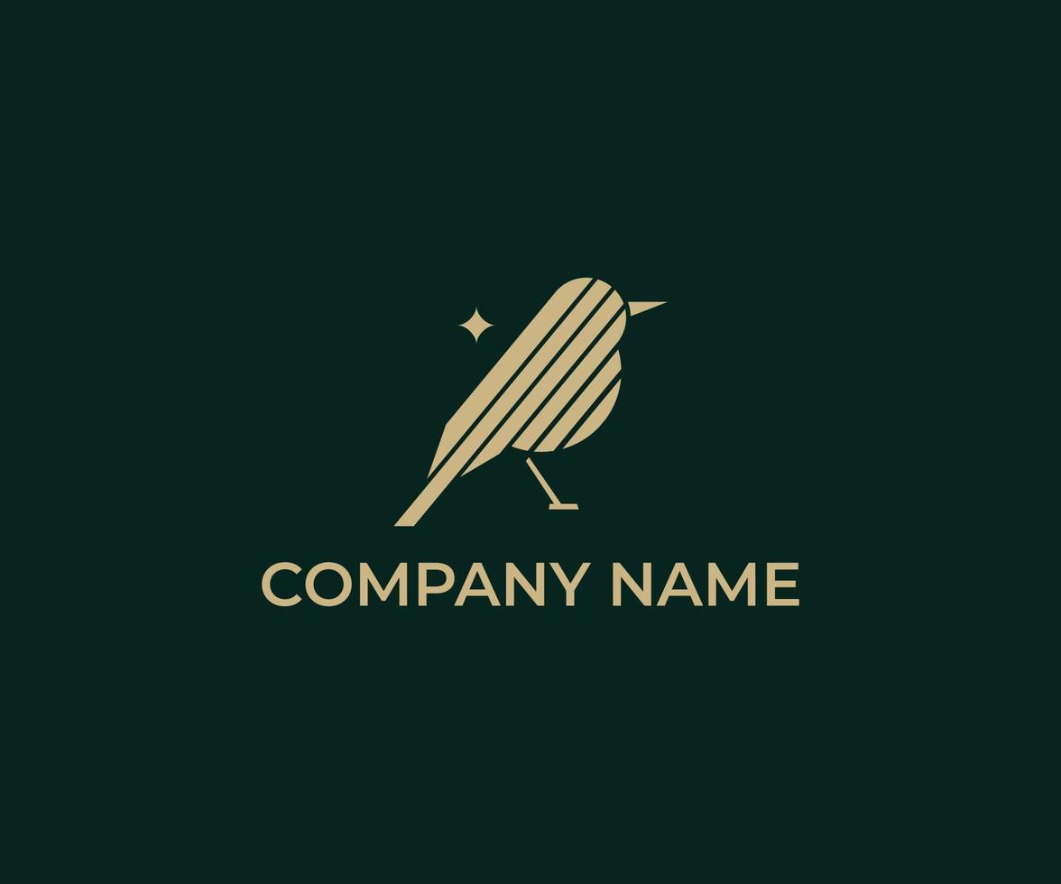 Bird Monogram Logo Design vector