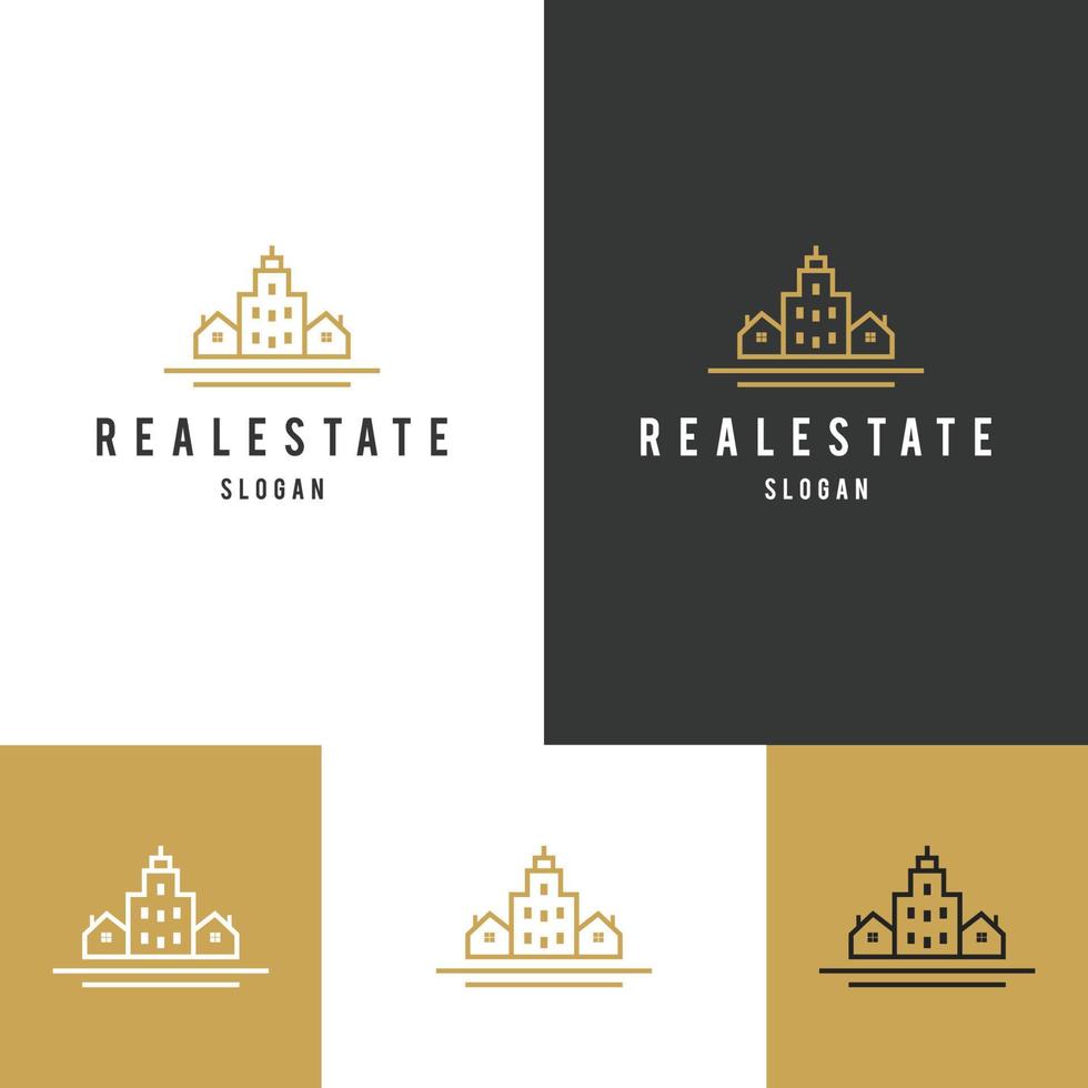 Real estate logo icon design template vector illustration