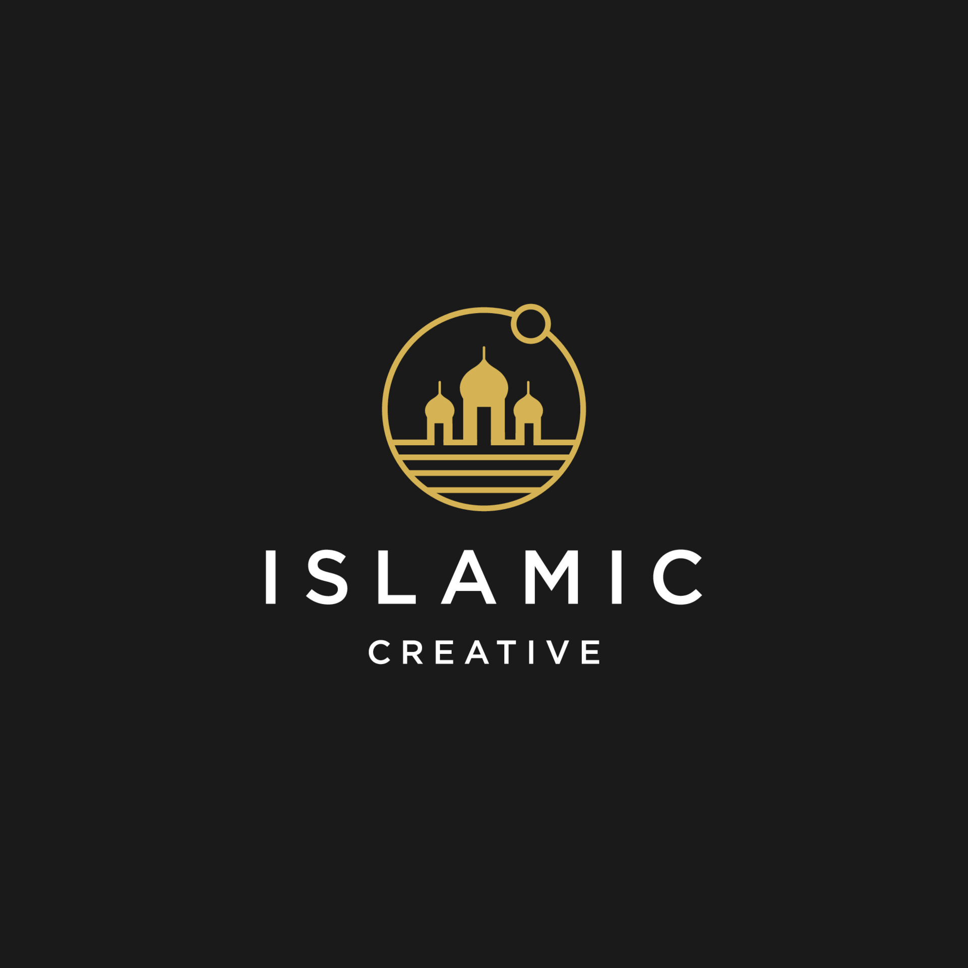 Islamic logo icon flat design template 8992635 Vector Art at Vecteezy