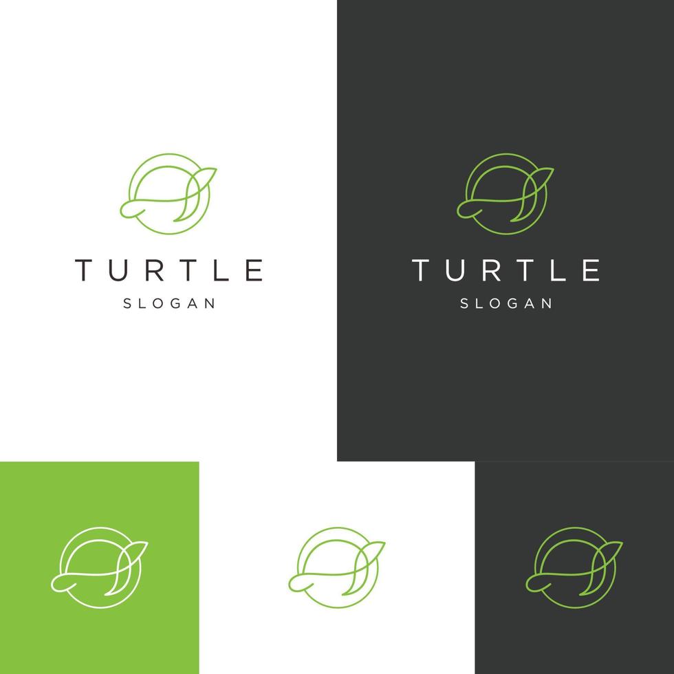 Turtle logo icon design template vector