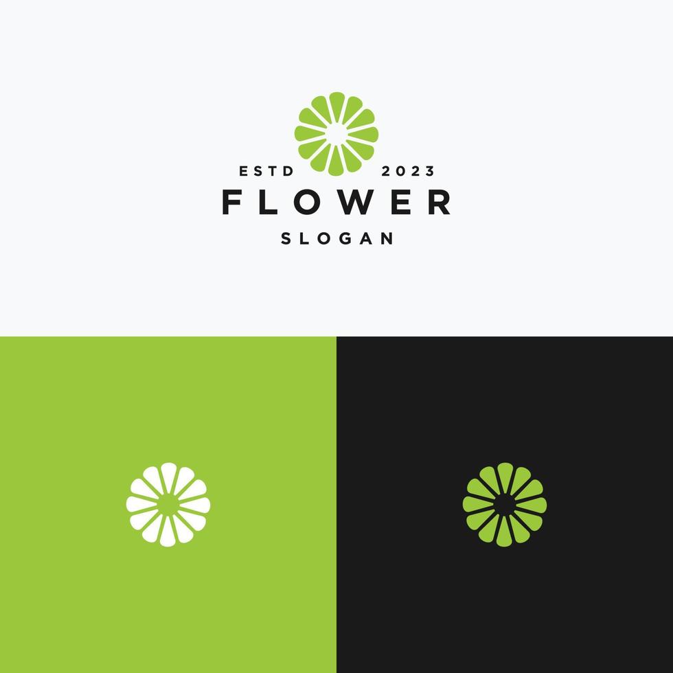 Flowers logo icon design template vector illustration