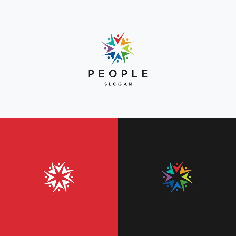 People logo icon design template vector