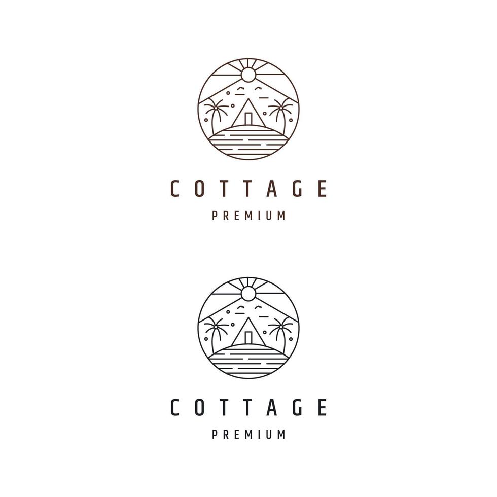 Cottage logo icon design template vector