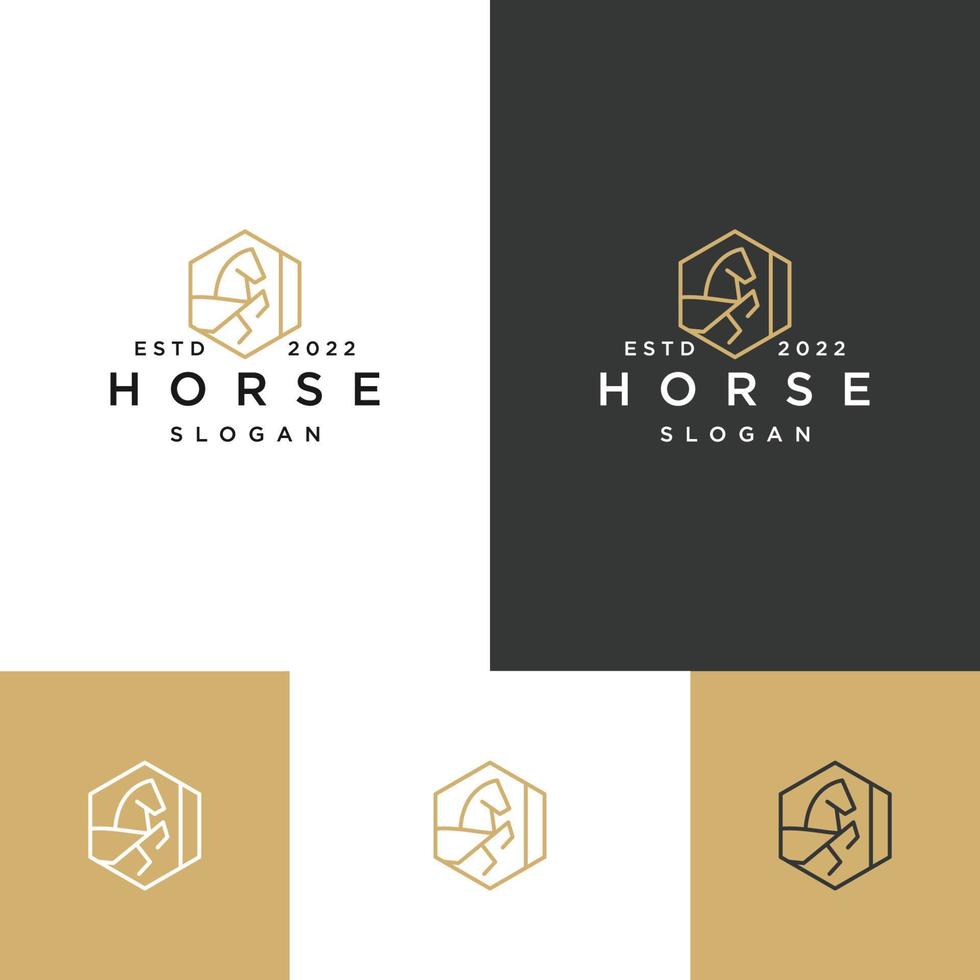 Horse logo icon design template vector