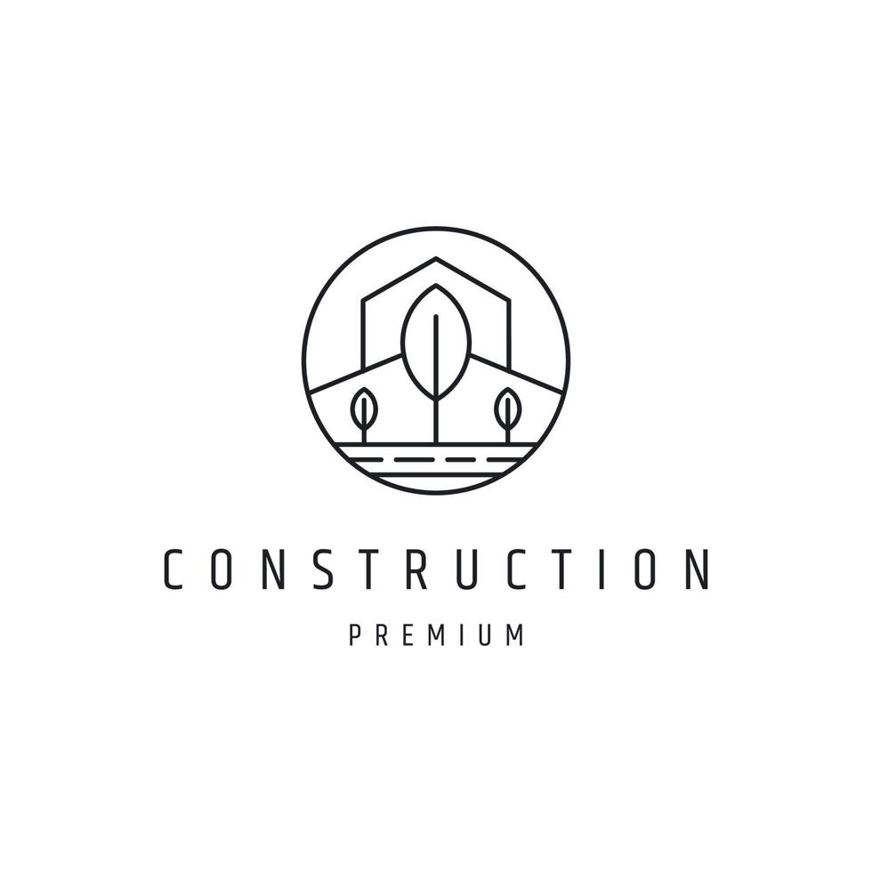 logo design for contruction service and architecture icon design template vector