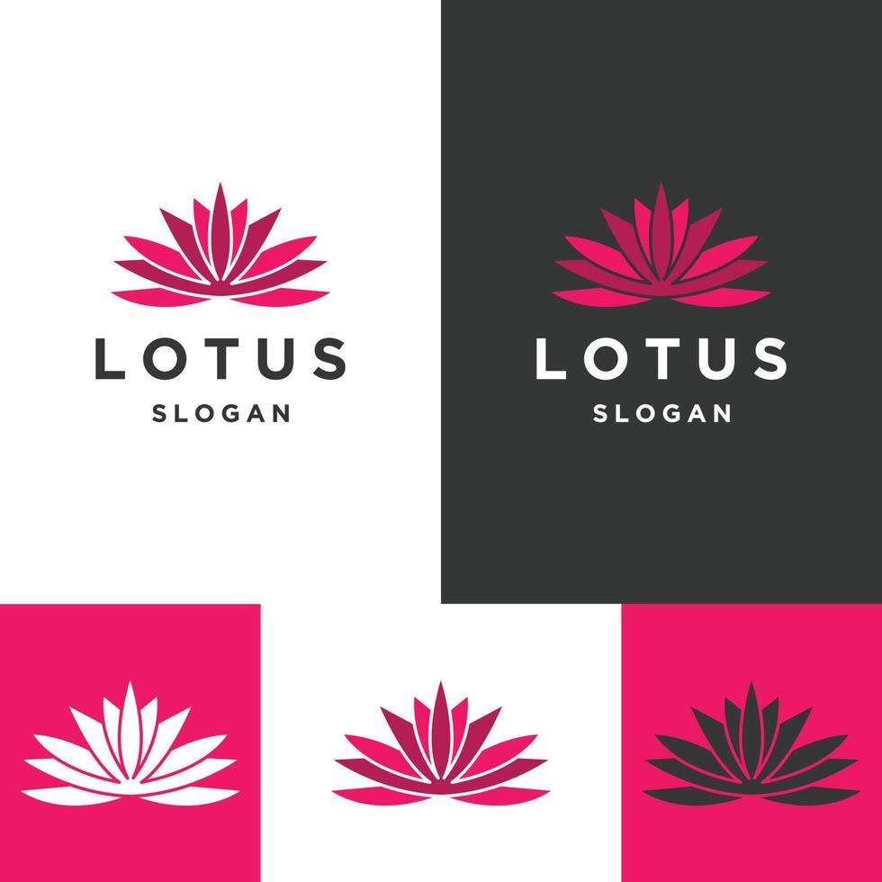 Lotus logo icon design template vector
