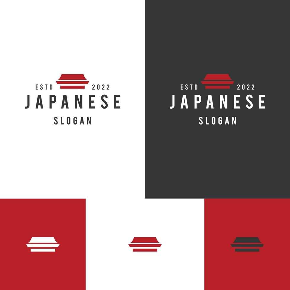 Japanese logo icon design template vector