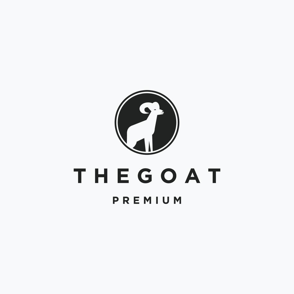 The Goat logo icon flat design template vector