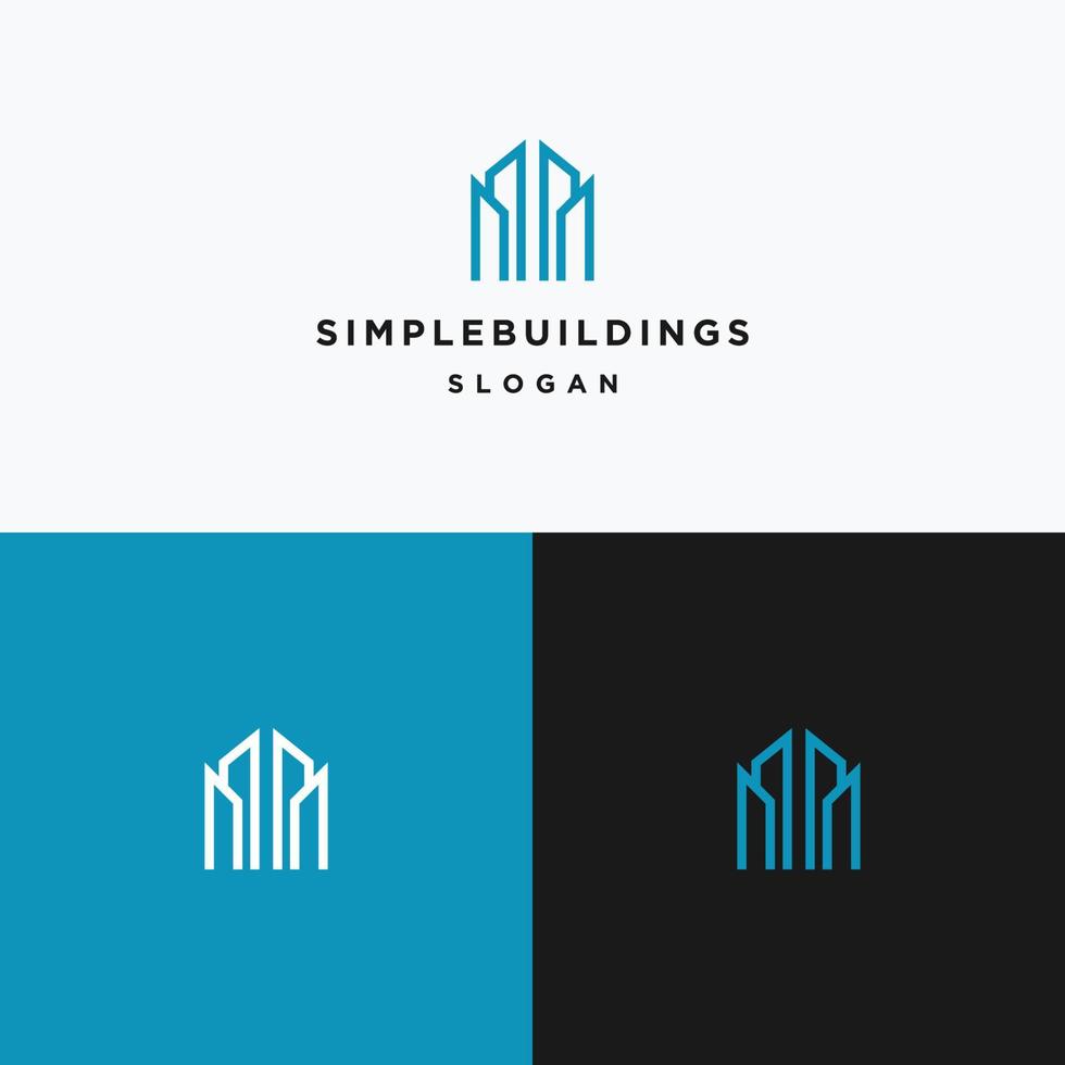 Buildings logo icon design template vector