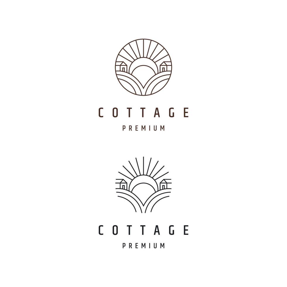 Cottage logo icon design template vector