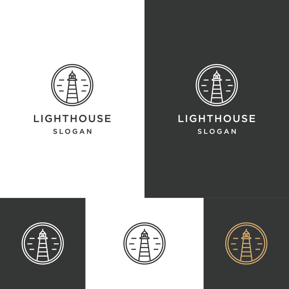 Light house logo icon design template vector illustration