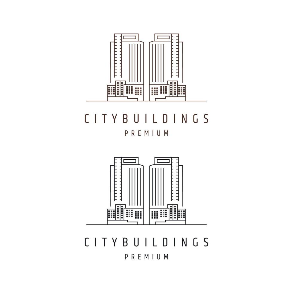 plantilla de diseño de icono de logotipo de construcción de edificio de ciudad vector