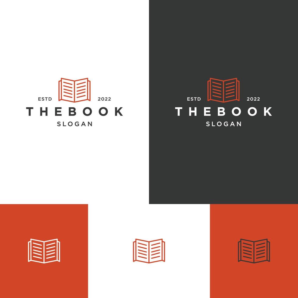 la ilustración de vector de plantilla de diseño de icono de logotipo de libro
