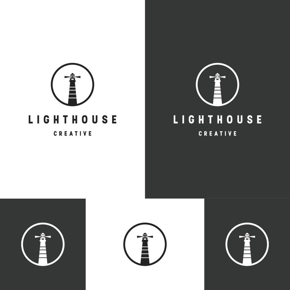 Light house logo icon design template vector illustration