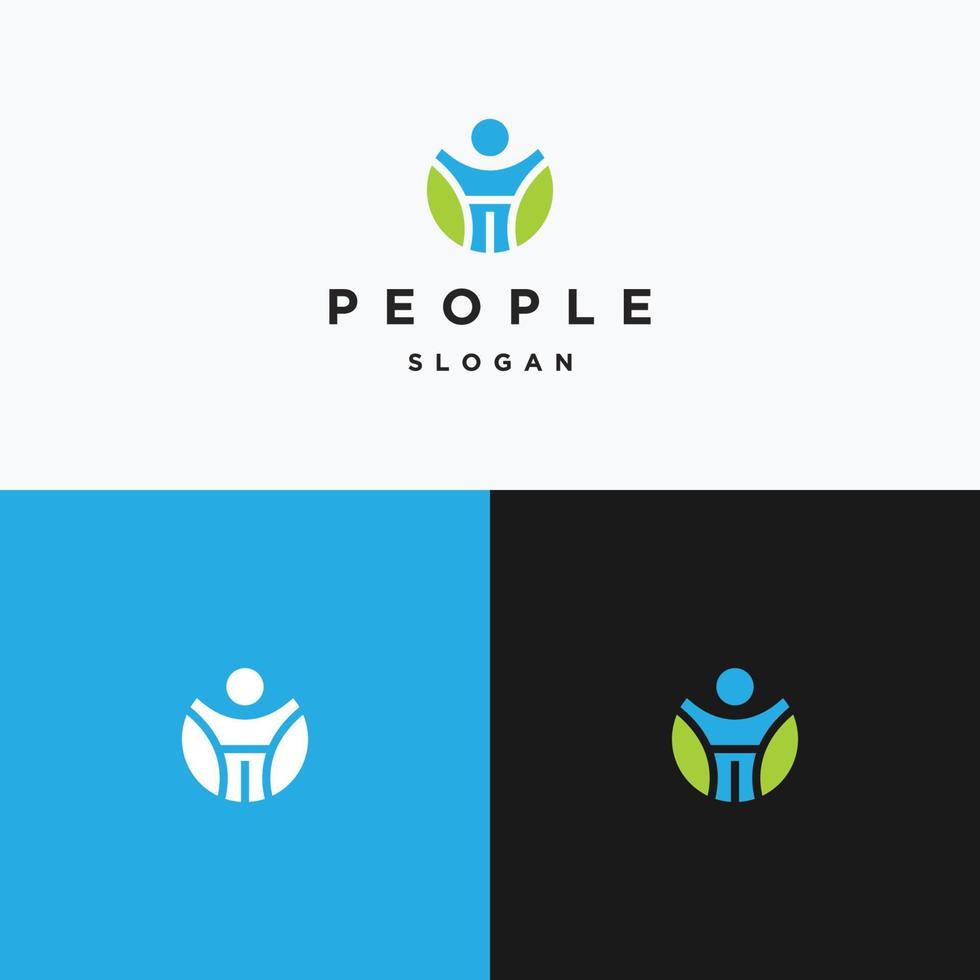 People logo icon design template vector