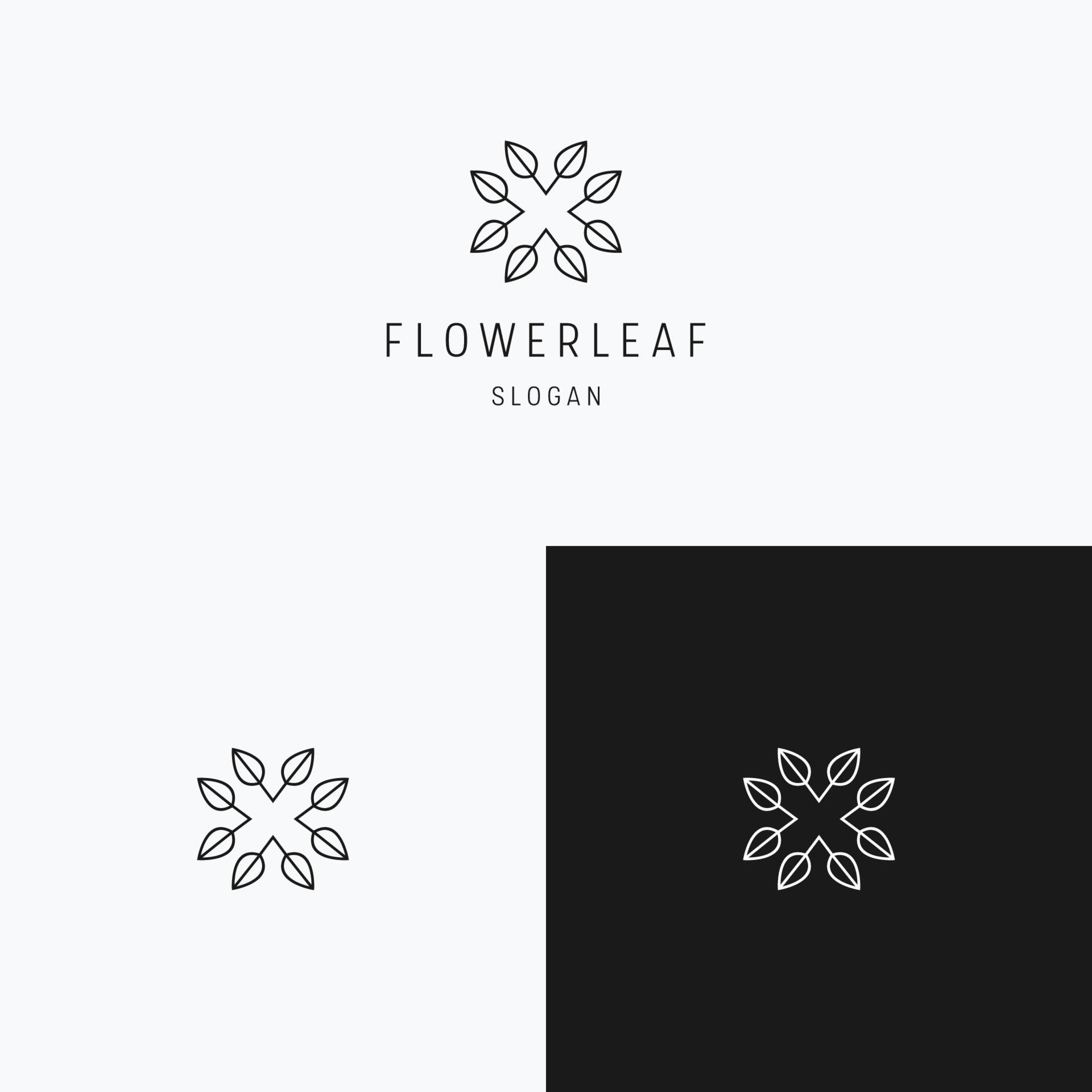 Flower Leaf logo icon design template 8992895 Vector Art at Vecteezy