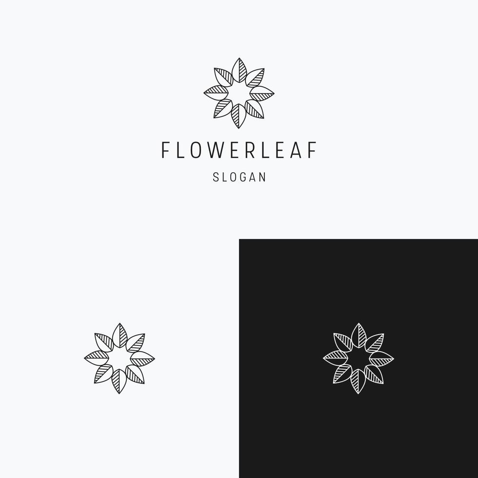 Flower Leaf logo icon design template 8992897 Vector Art at Vecteezy