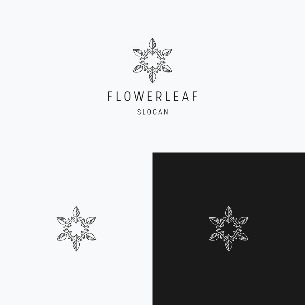 Flower Leaf logo icon design template vector