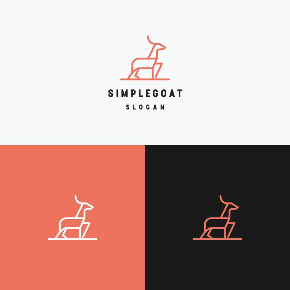 Goat logo icon flat design template vector