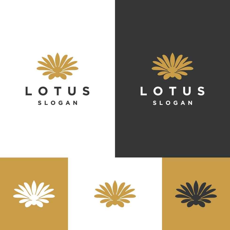 Lotus logo icon design template vector